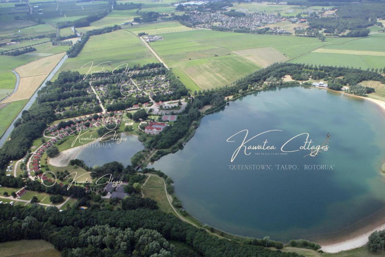 Lakeview 'Rotorua' 4-6 Pers By Kawatea Cottages Ewijk エクステリア 写真